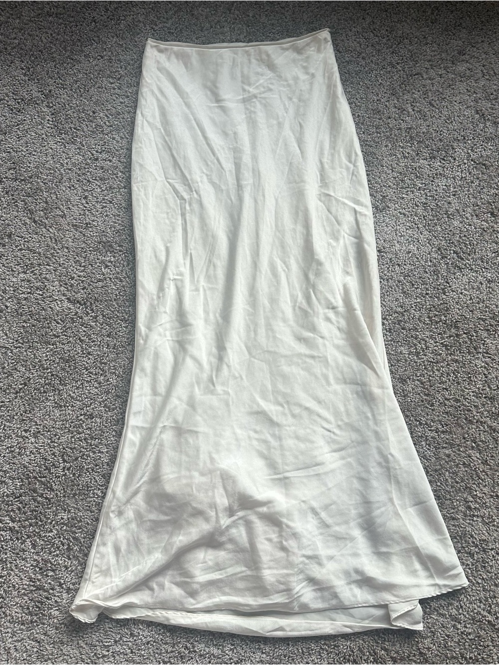 Women's Cream Bias-Cut Maxi Skirt